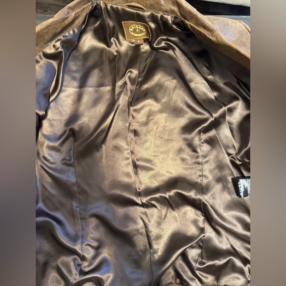 Brown Leather Fringe Jacket - Picture 8 of 8